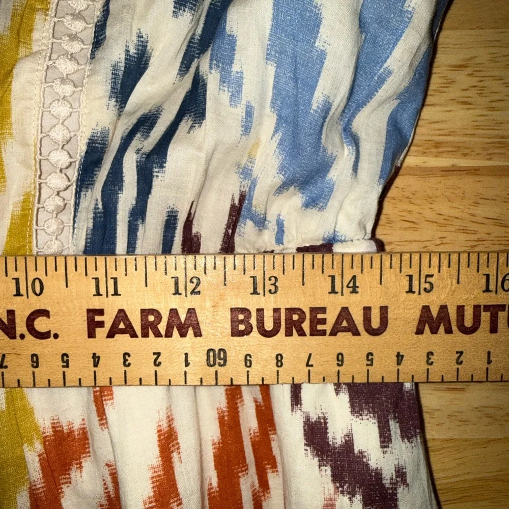 Point Sur J Crew Maxi Dress 8 Flutter Tiered
Ruffle Tie Tassel Pom Pom Ikat - Picture 12 of 12